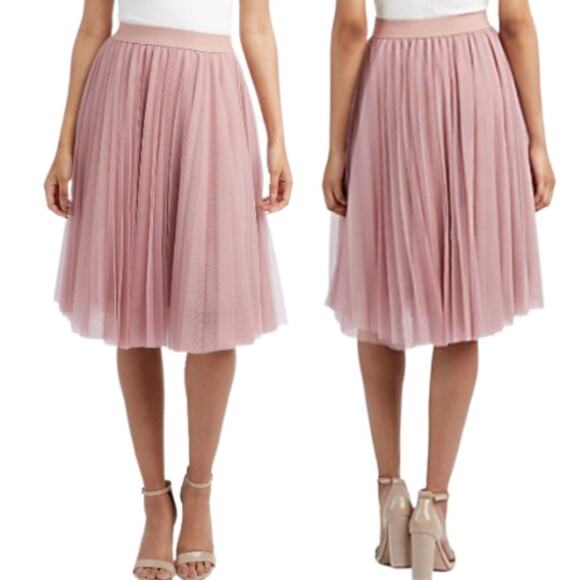 Charlotte Russe Dusty Rose Pink Midi Length Ballet Skirt NWT Size XS - Picture 1 of 2